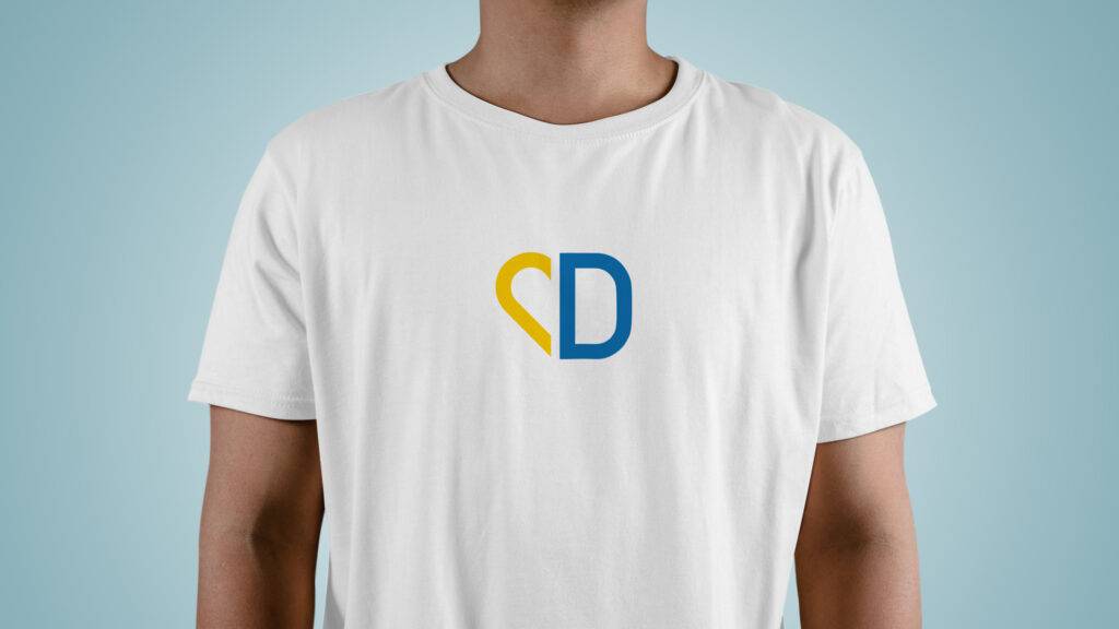 Corporate Design Delitzsch Logo auf T-Shirt